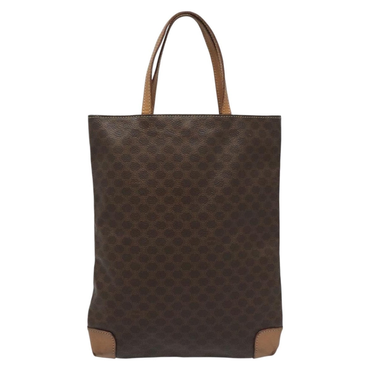 CELINE Macadam Canvas Hand Bag Pvc Brown - 2