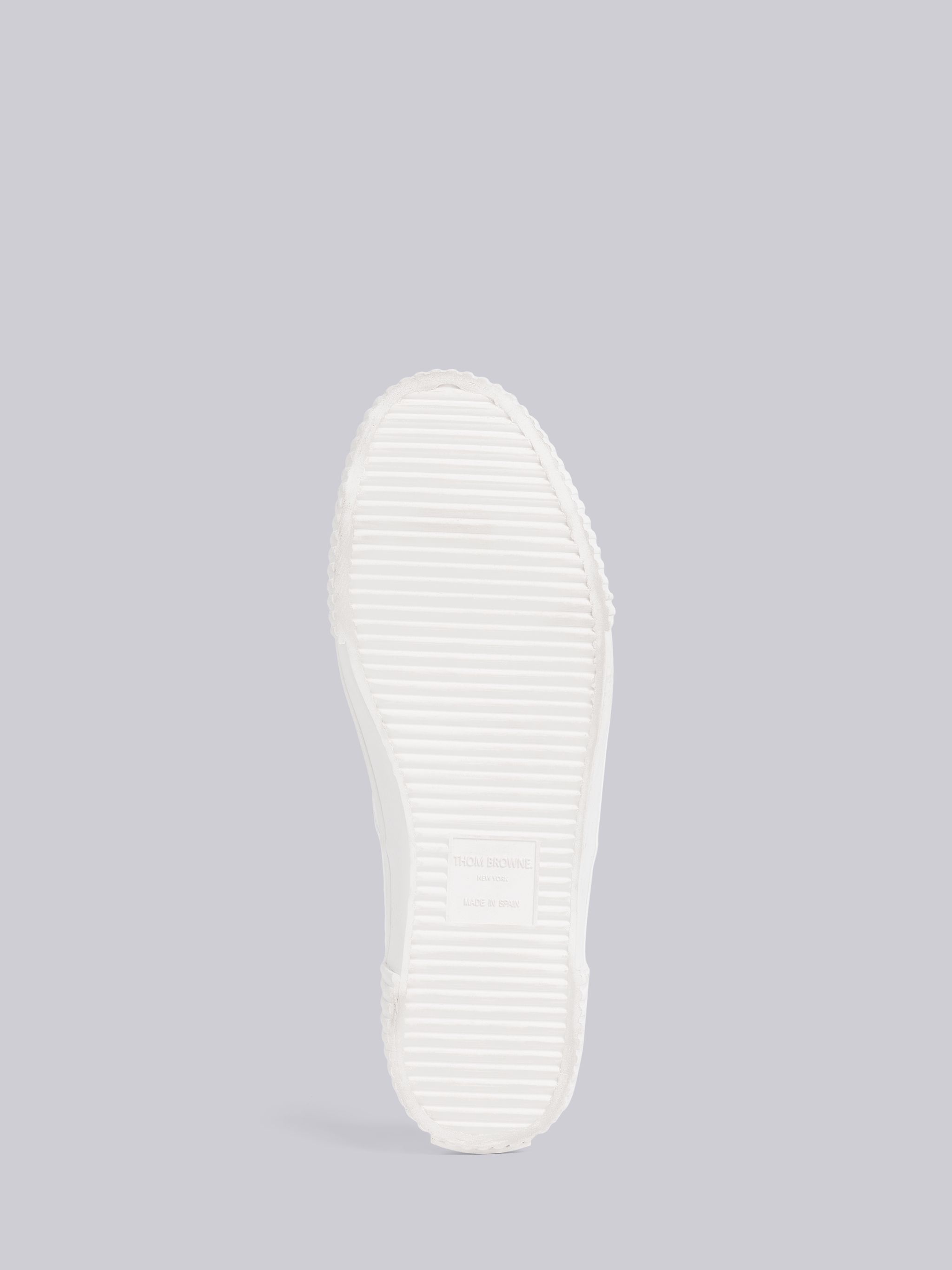 White Cotton Canvas Heritage Sneaker - 5