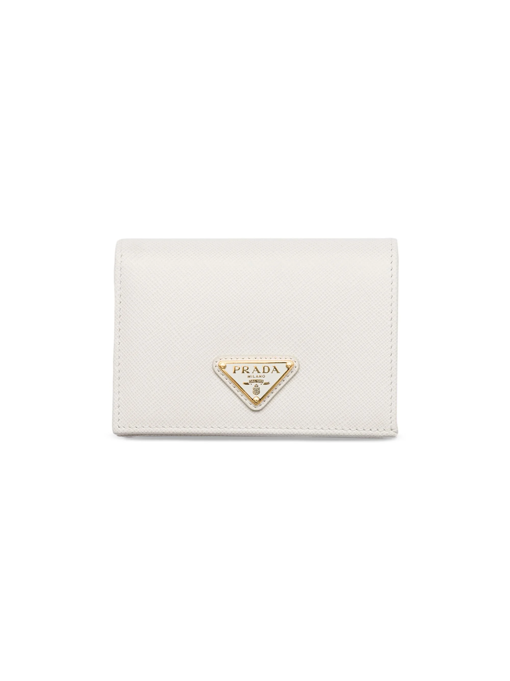 Women's Small Saffiano Leather Wallet - Light Beige - 1