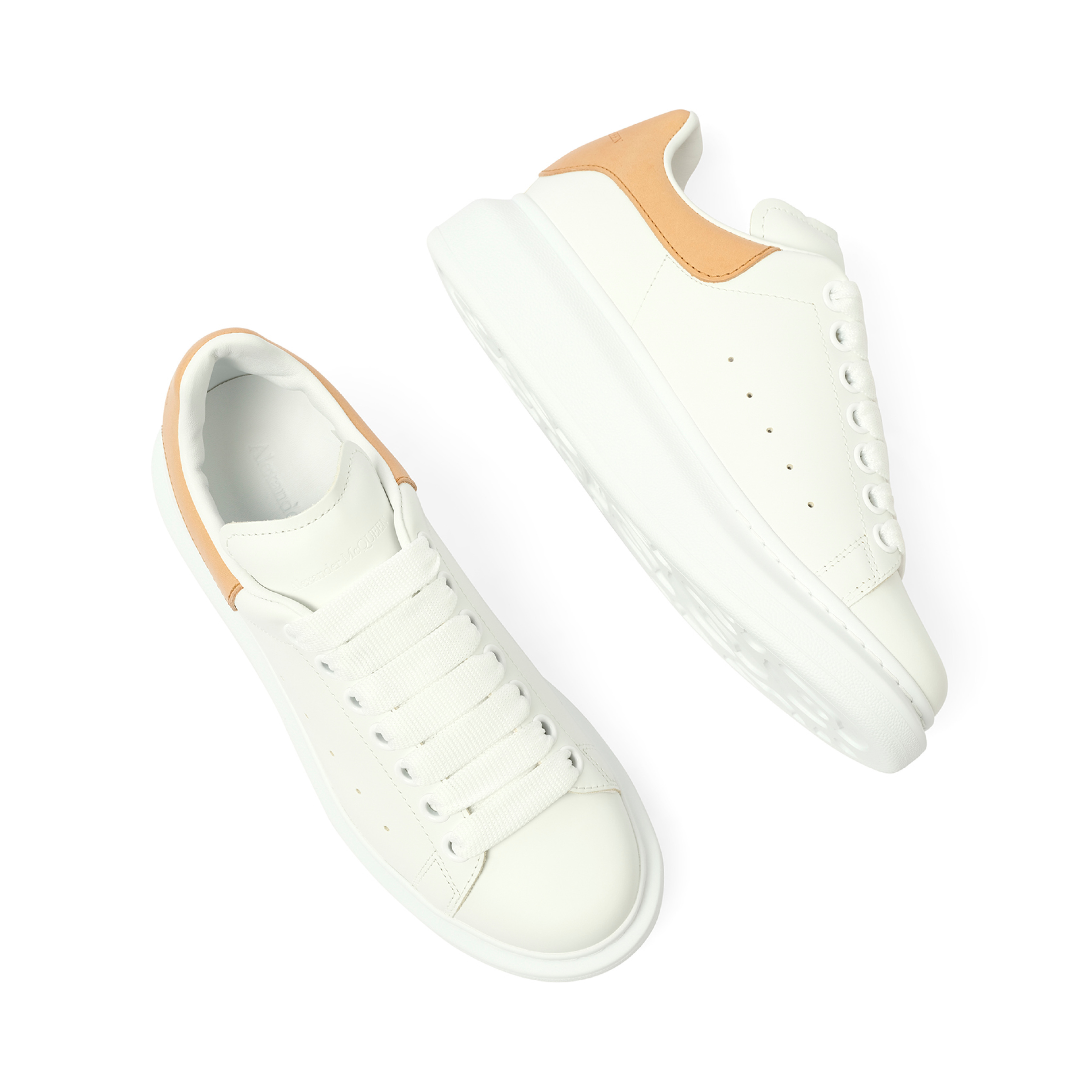Larry Oversized Sneaker in White/Natural - 4