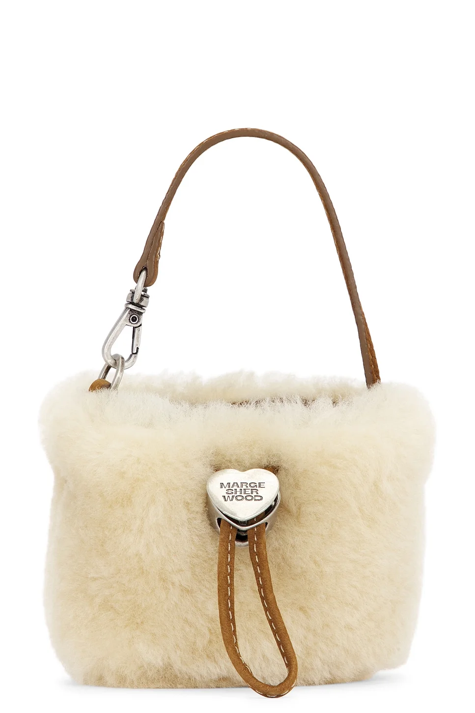 Shearling Drawstring Pouch - 1