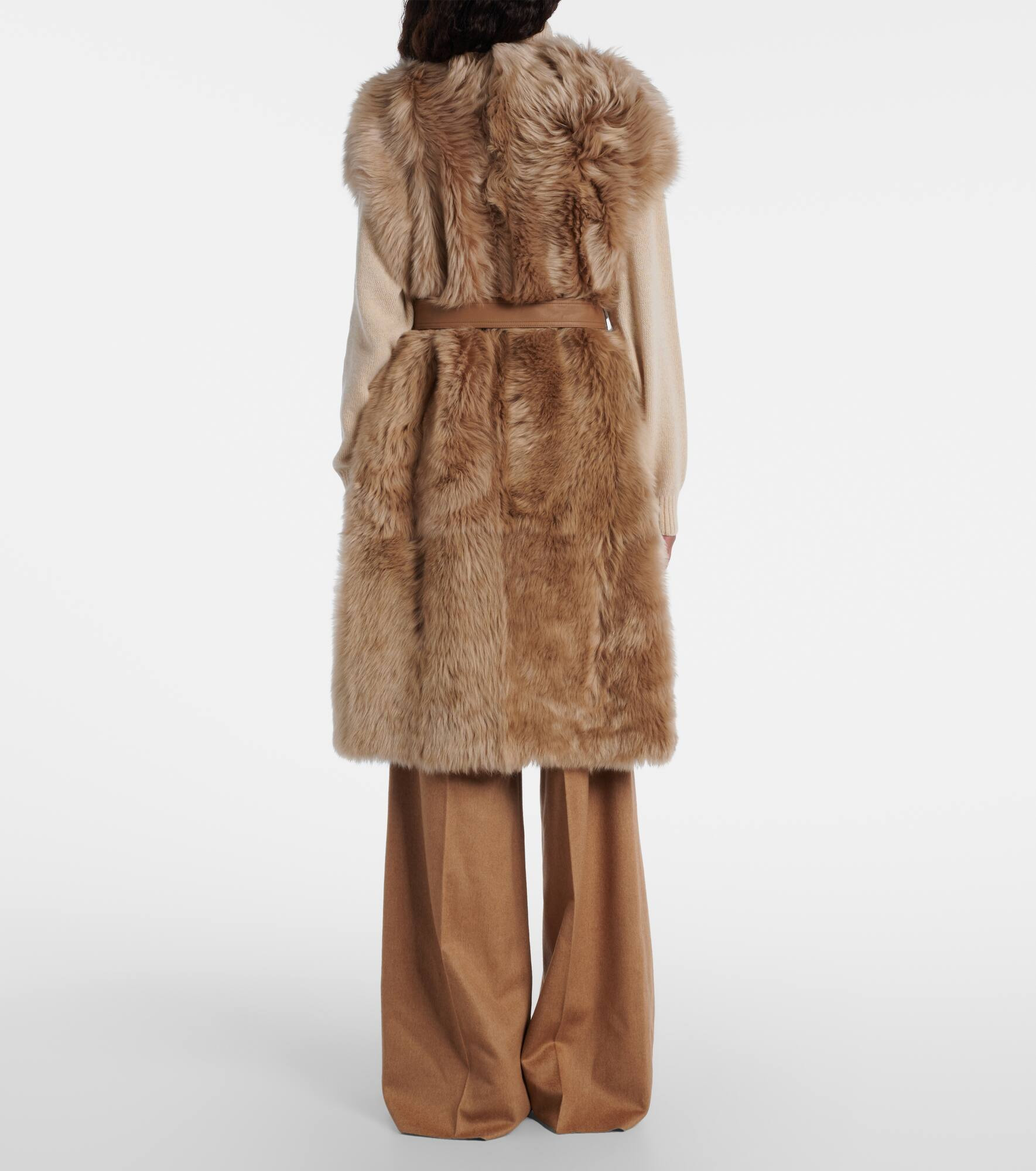 Reversible shearling coat - 3