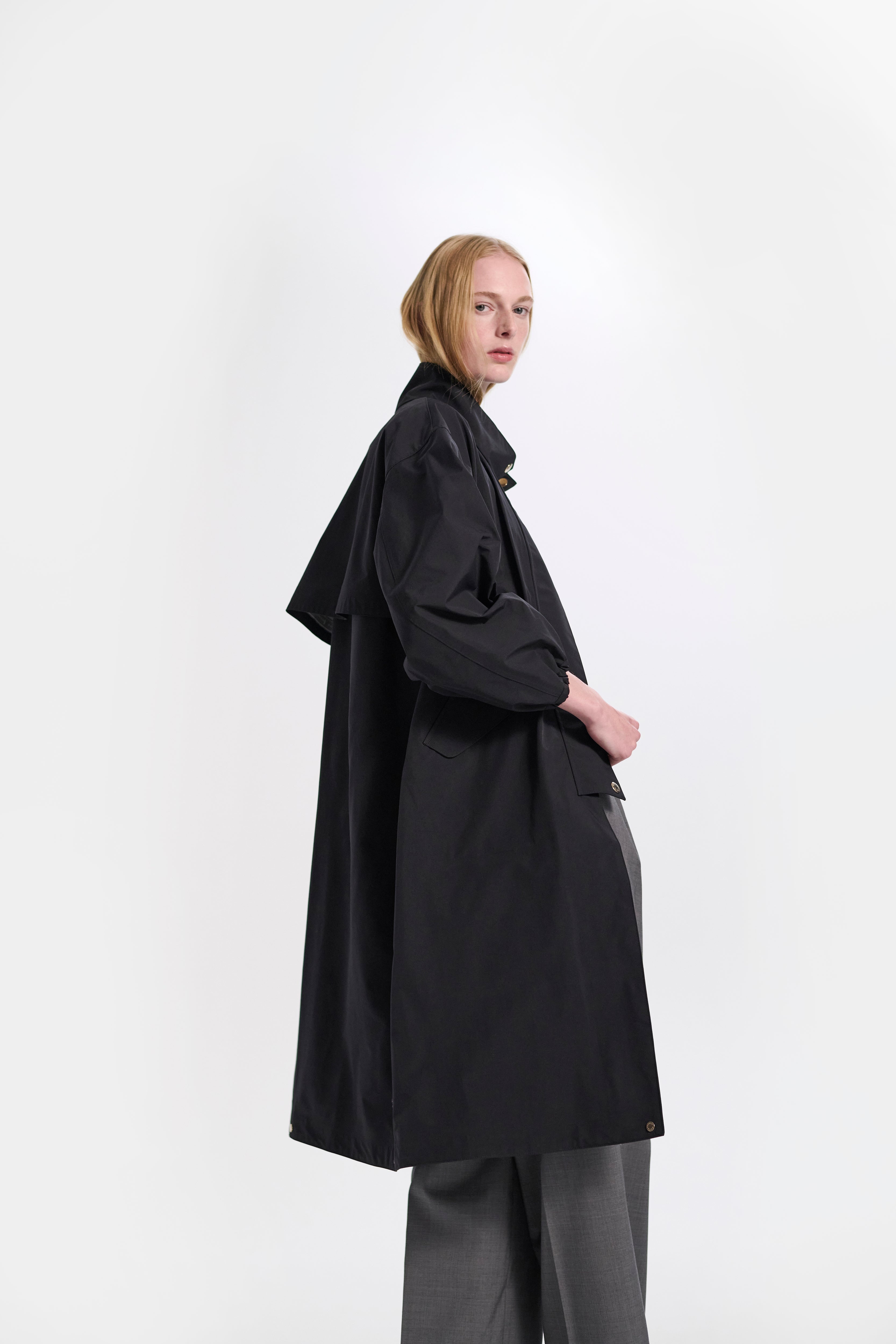 Skye Stand Collar Long Coat - 4