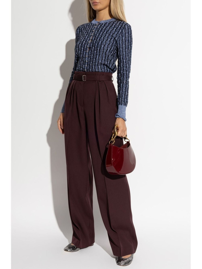 Lanvin metallic knitted cardigan outlook