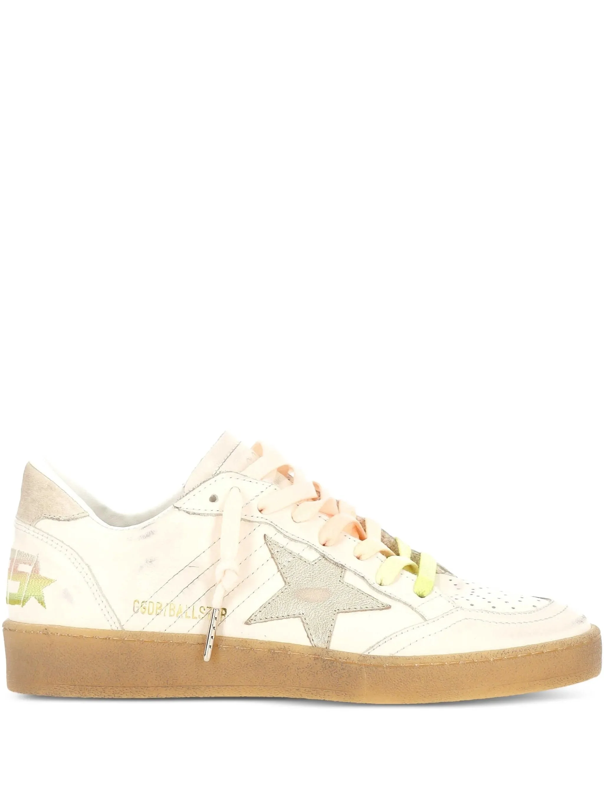 star-detail leather sneakers - 1