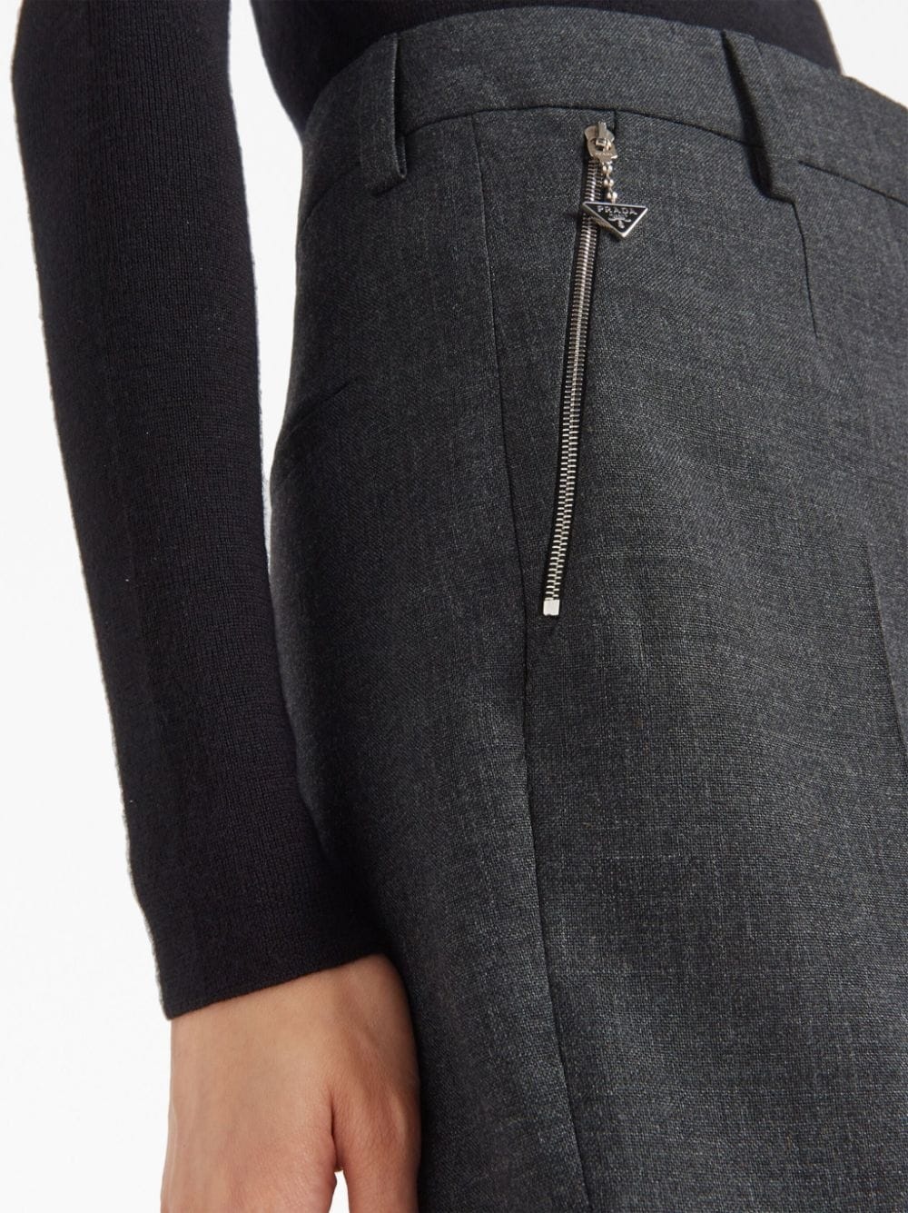 zip-pocket cropped trousers - 5