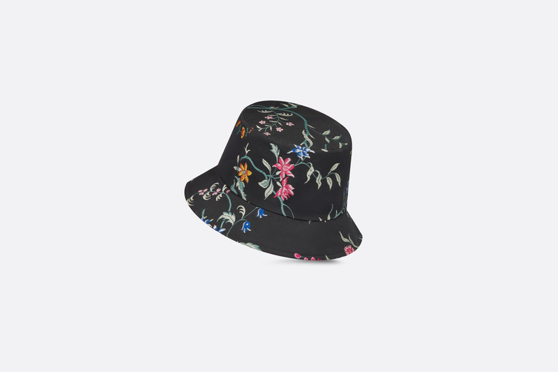 Teddy-D Dior Petites Fleurs Reversible Small Brim Bucket Hat 4