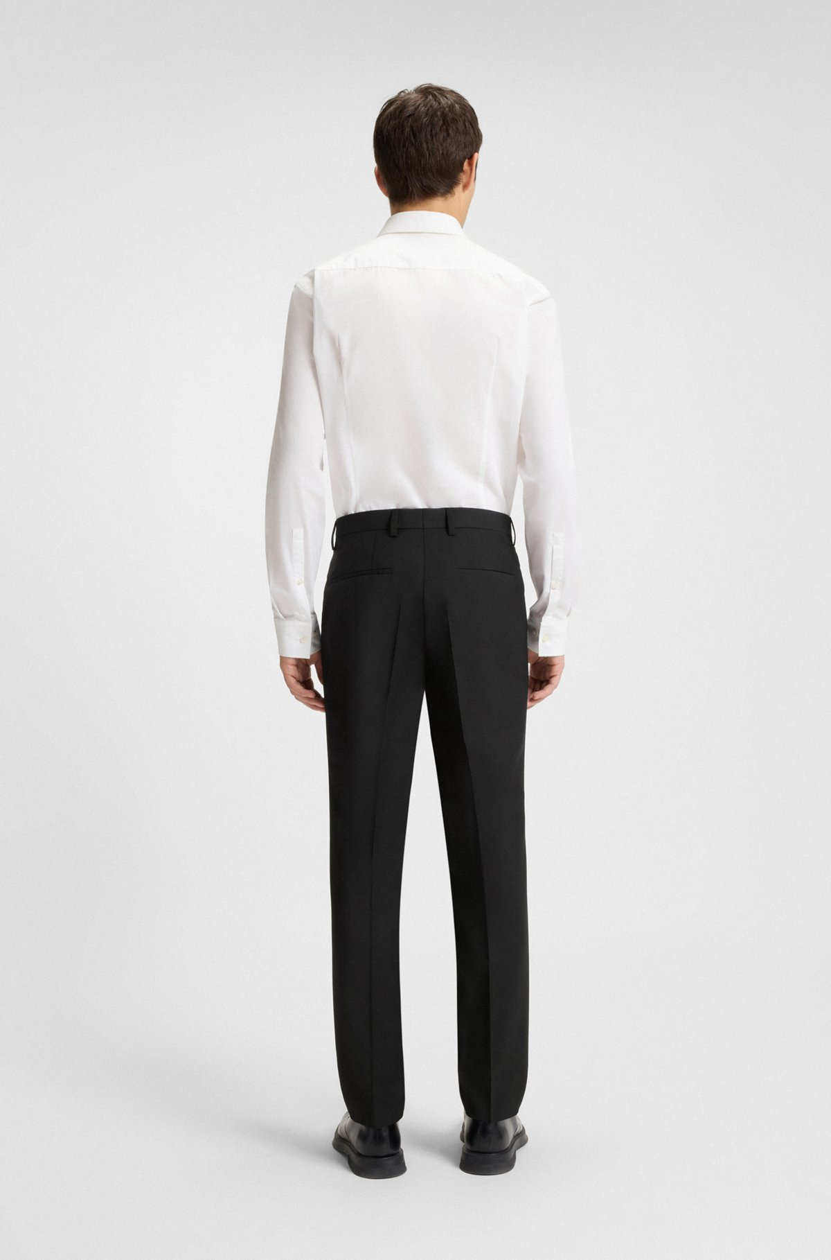 SLIM-FIT TROUSERS IN PERFORMANCE-STRETCH WOOL - 4