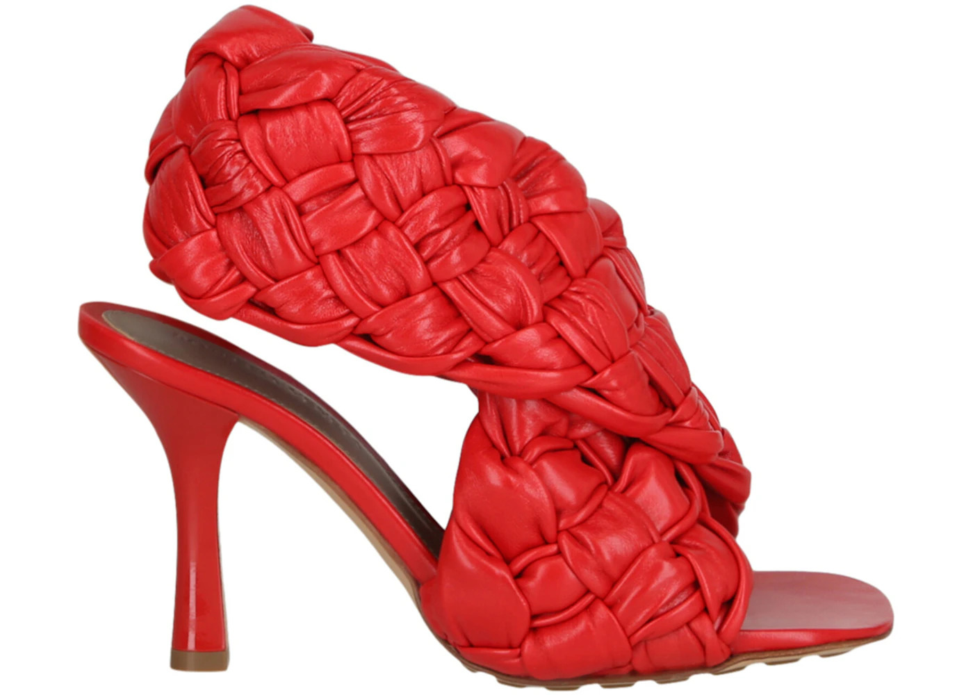 Bottega Veneta Braided Criss-Cross Heel Sandal Red (Women's) - 1