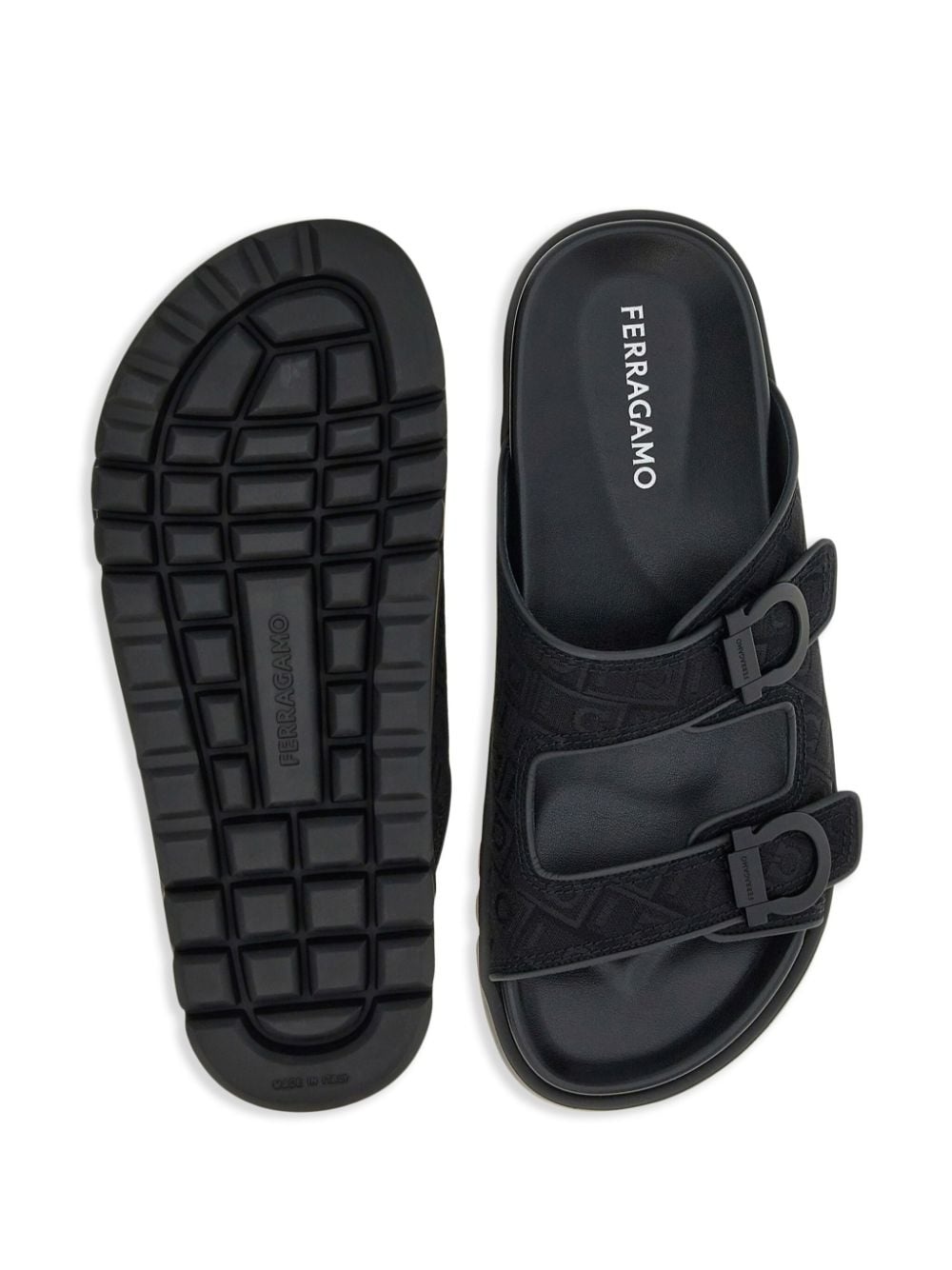 Gancini-jacquard sandals - 5