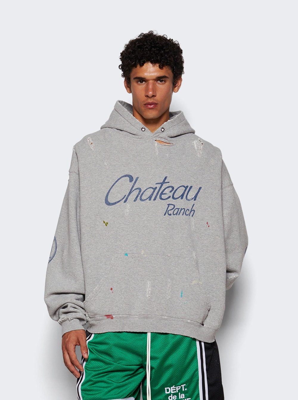 Distressed Chateau Ranch Hoodie Heather Grey - 2