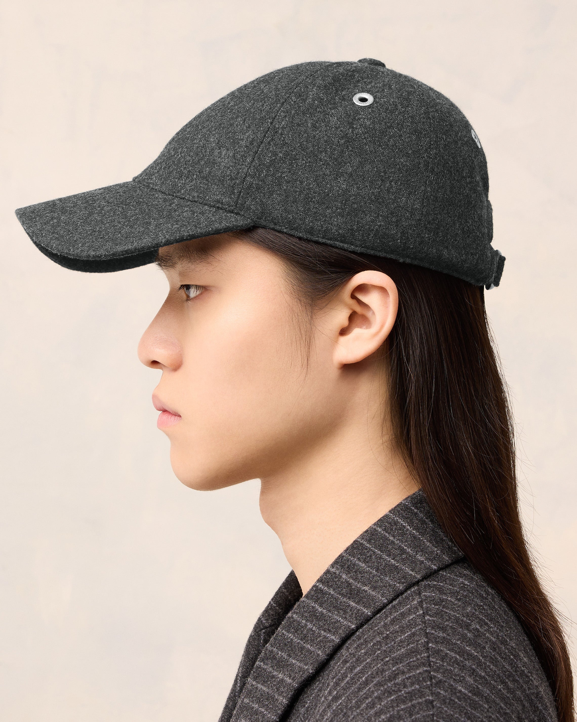 AMI ALEXANDRE MATTIUSSI LEATHER PATCH CAP - 5