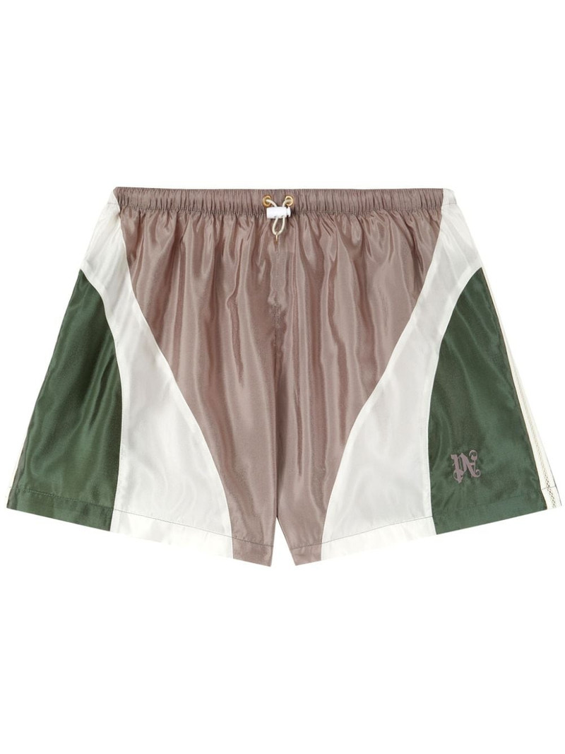 colour-block track shorts 1