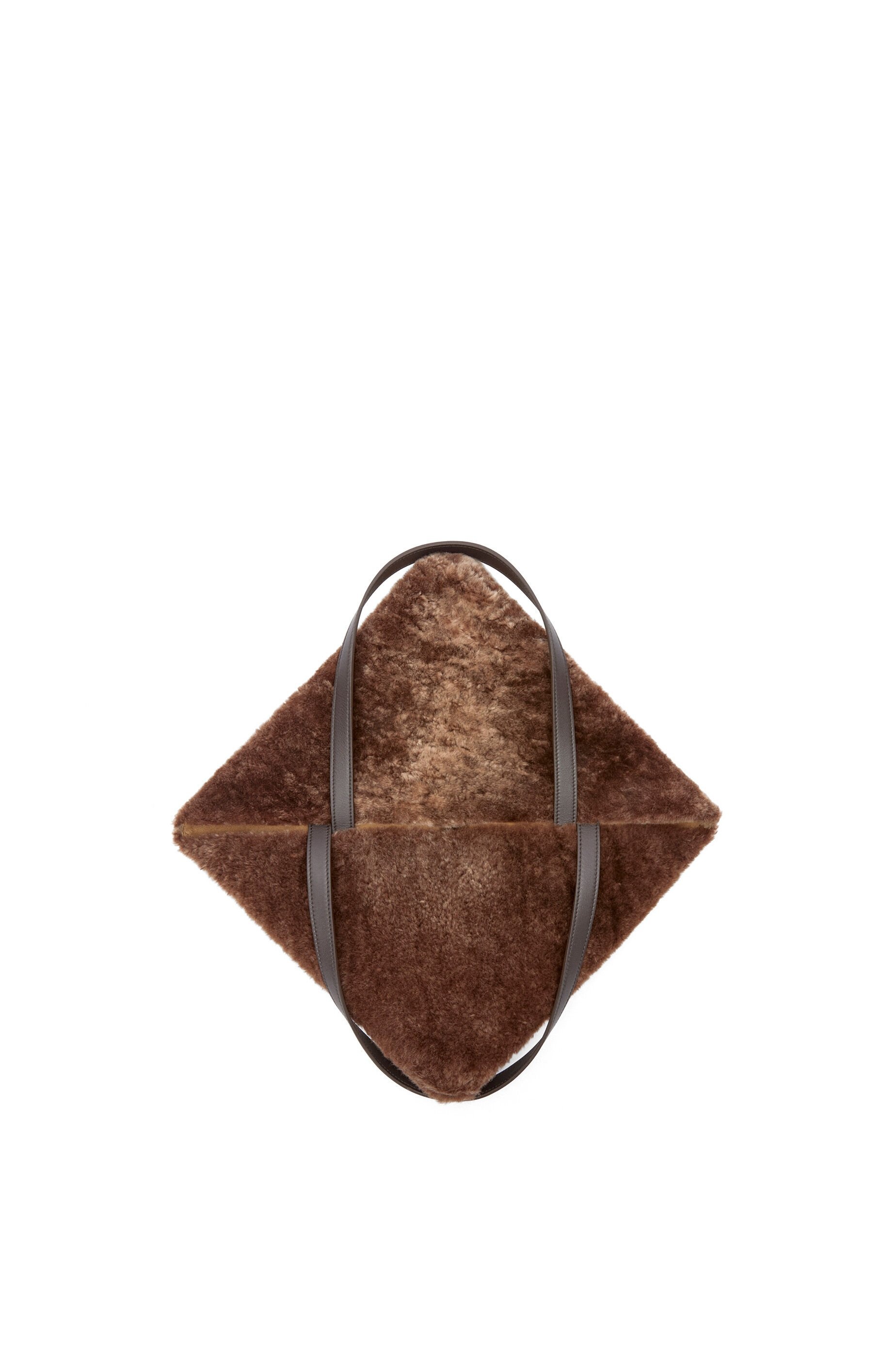 Large Puzzle Fold tote in shearling - 8