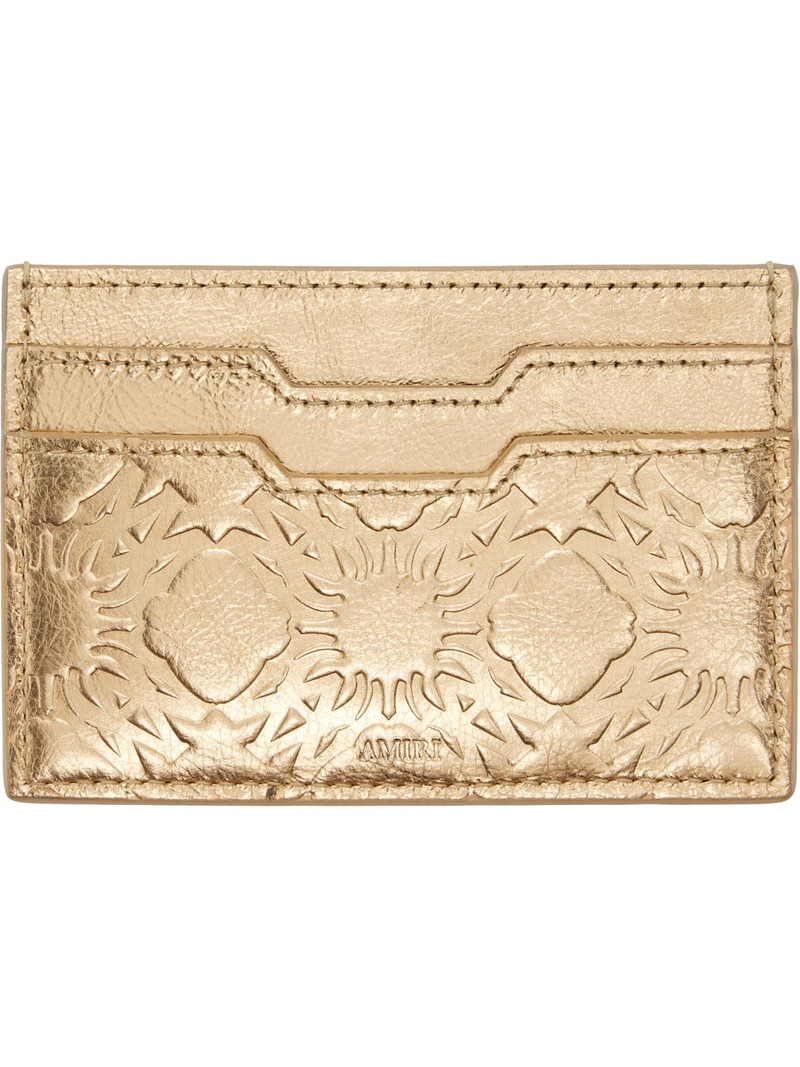 AMIRI Gold MA Quad Foil Card Holder outlook