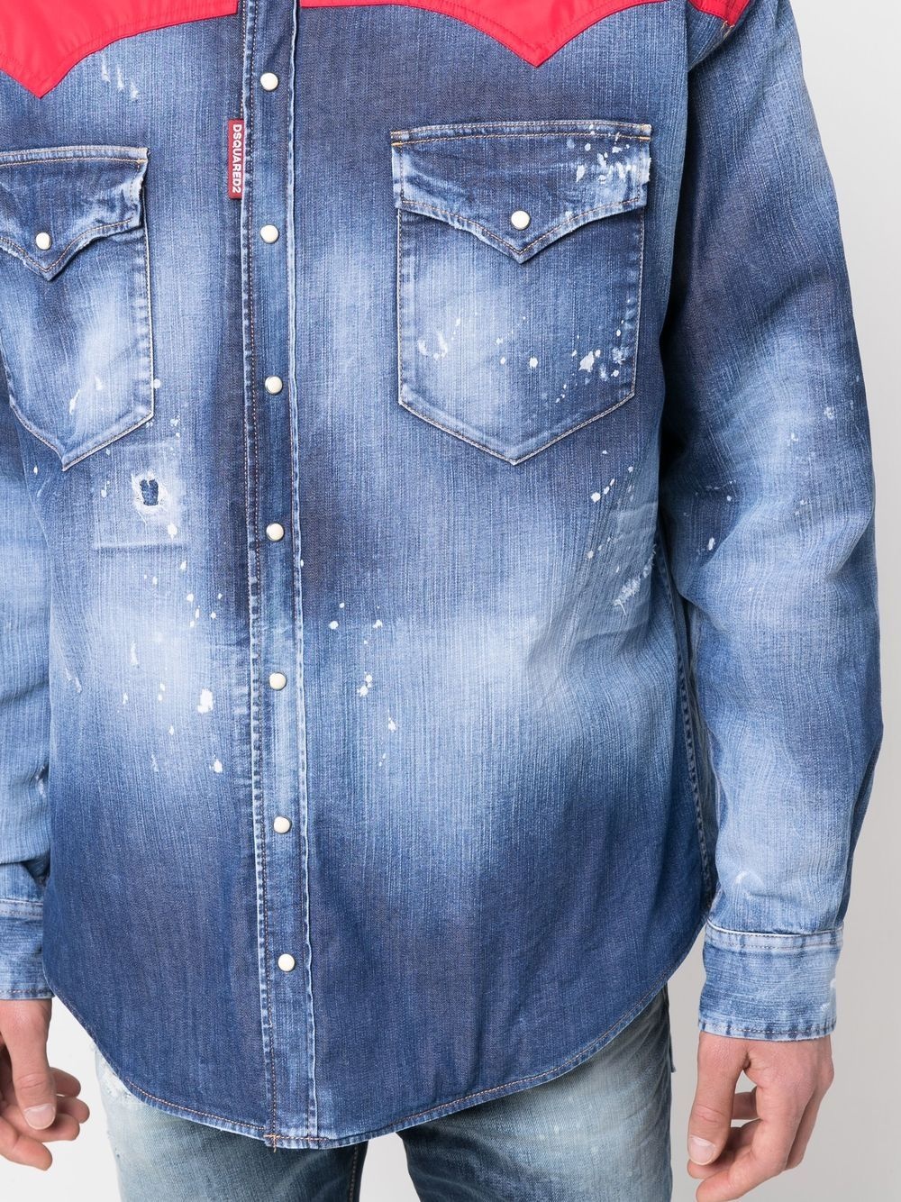 hooded hybrid denim jacket - 5