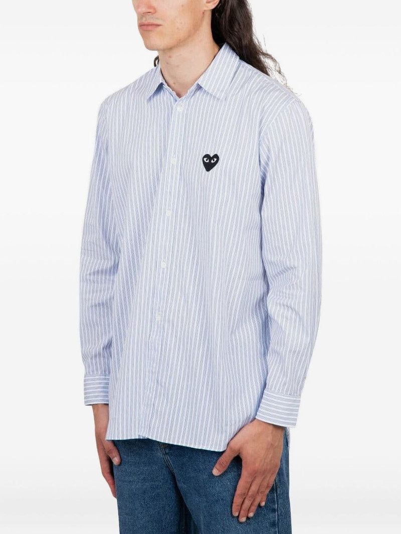 Comme des Garçons Homme striped appliqué shirt outlook