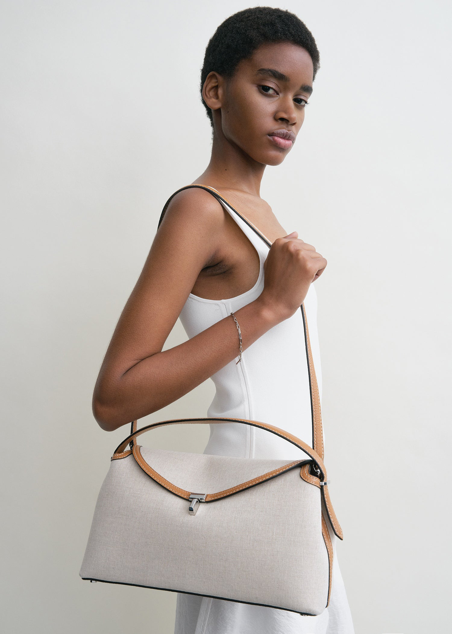 T-Lock canvas top handle ecru/tan - 3