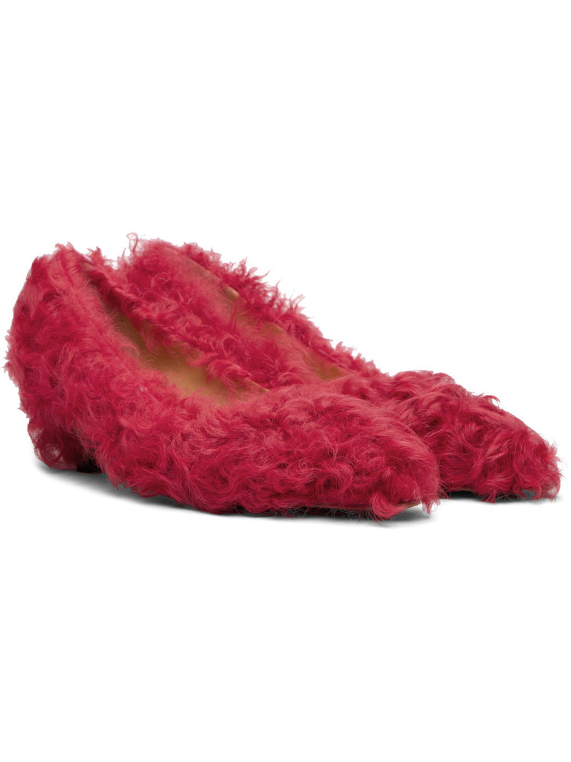 Red Furry Heels 4