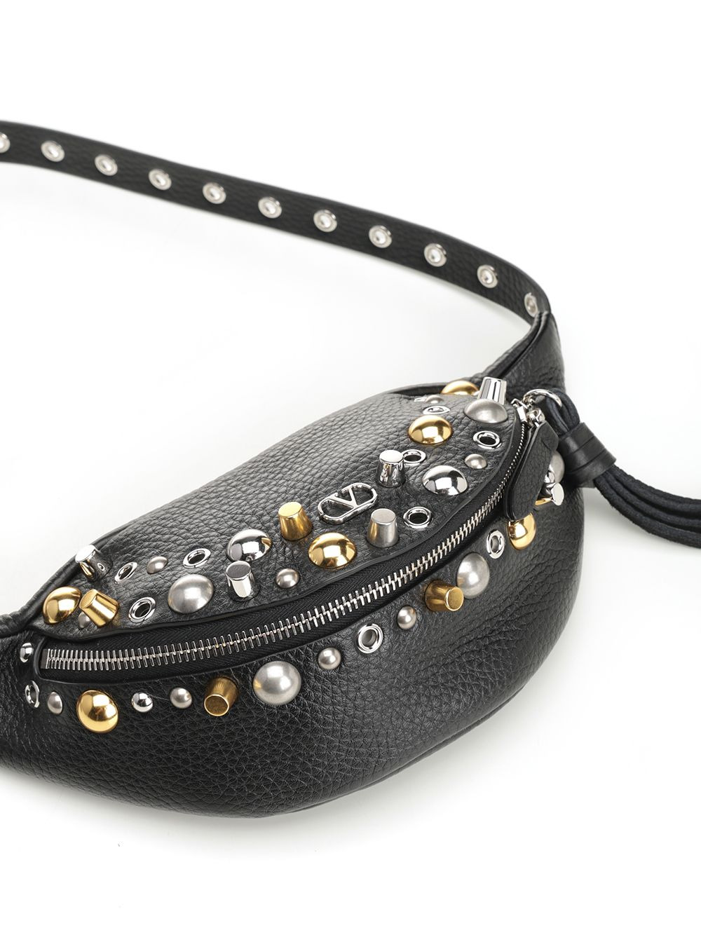 Belt Bag | Nellcote | Vit.St.Alce/Pall.Multi Studs-Logo Belt Bags Black - 5