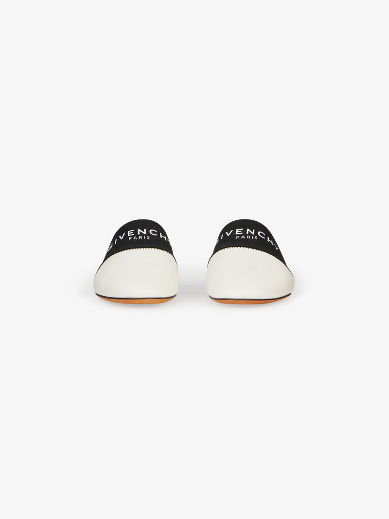 GIVENCHY PARIS flat mules in leather 4
