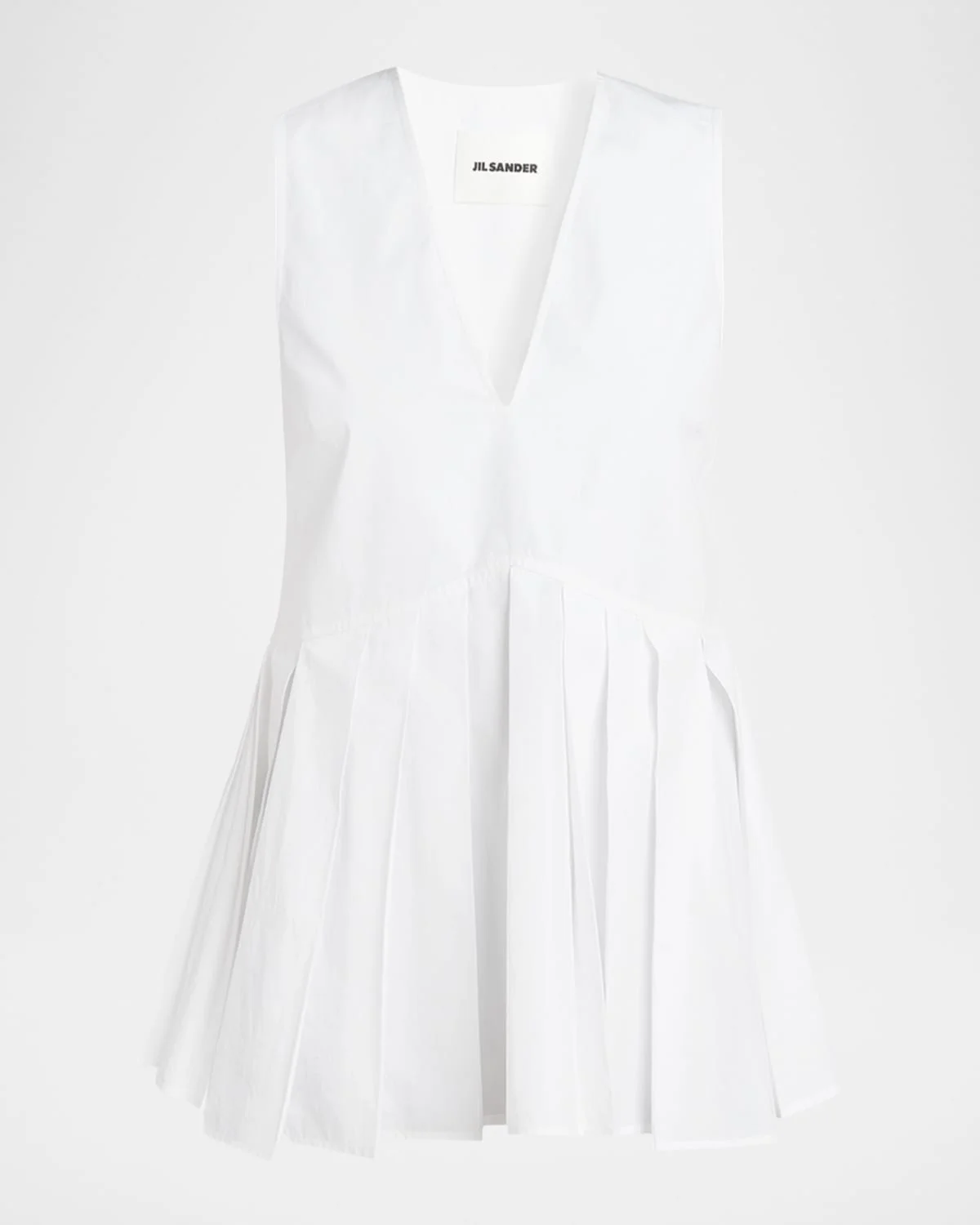 V-Neck Pleated Peplum Top - 1