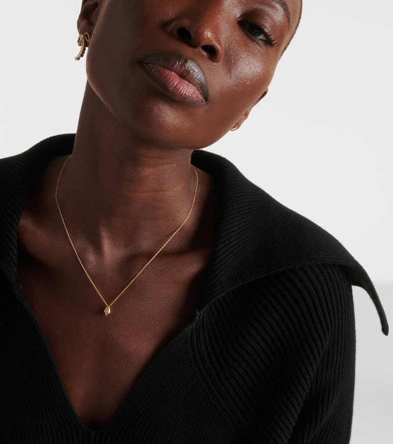 SOPHIE BILLE BRAHE Conque D'or Diamant 18kt yellow gold necklace with diamond outlook