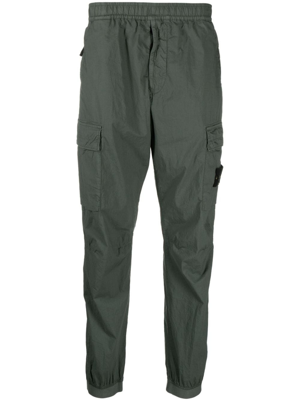 Compass-badge tapered cargo trousers - 1
