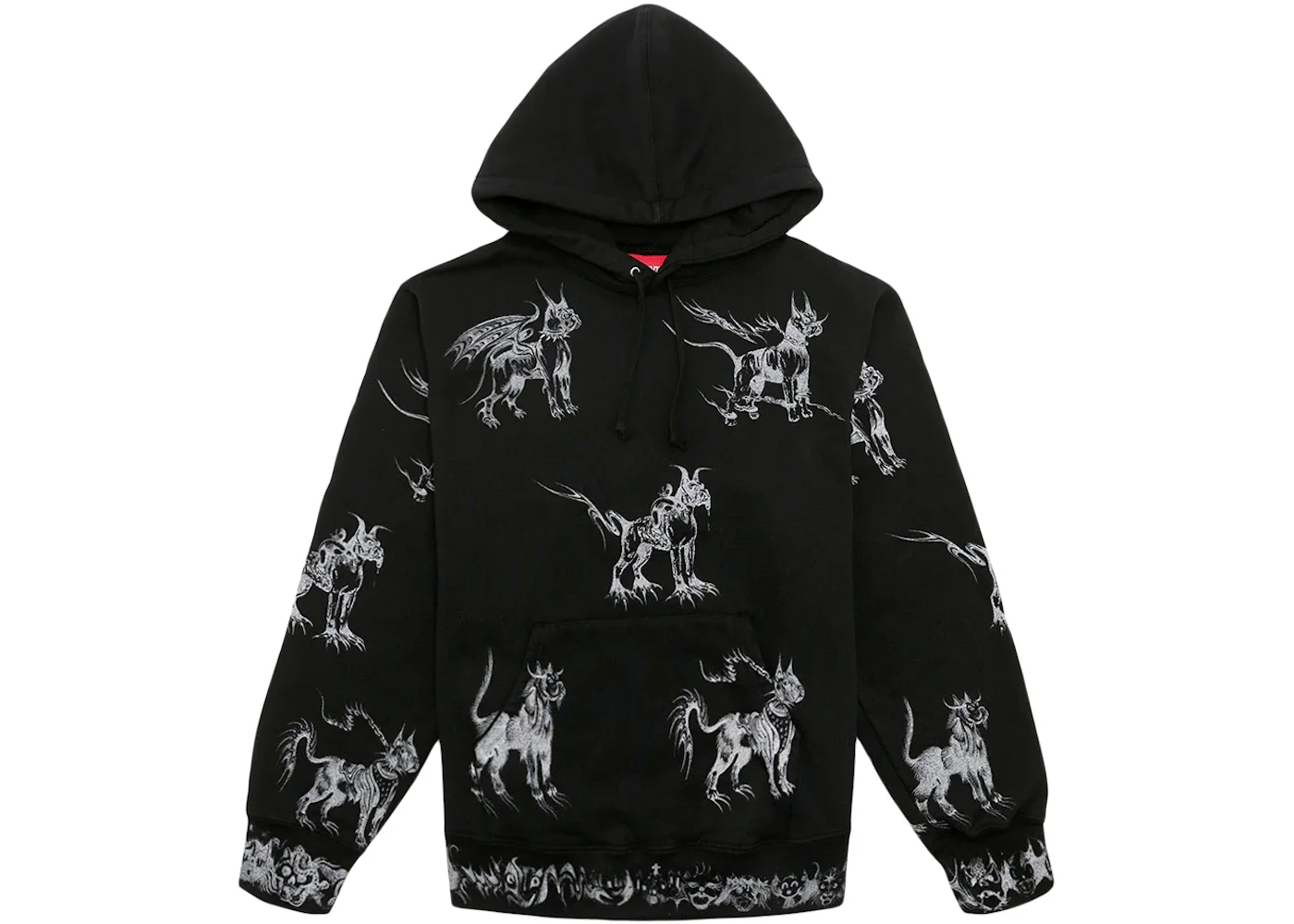 Supreme Animals Hooded Sweatshirt Black - 1