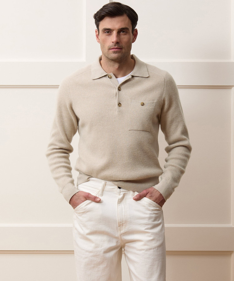 TODD SNYDER Made in Italy Cashmere Sweater Polo outlook