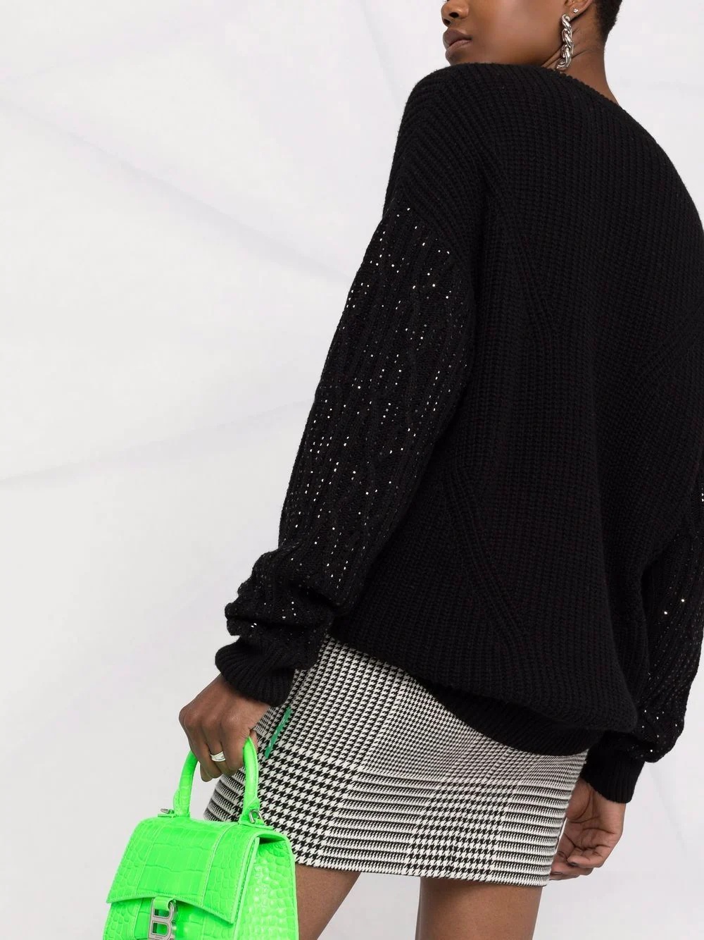 crystal-embellished knitted jumper - 5