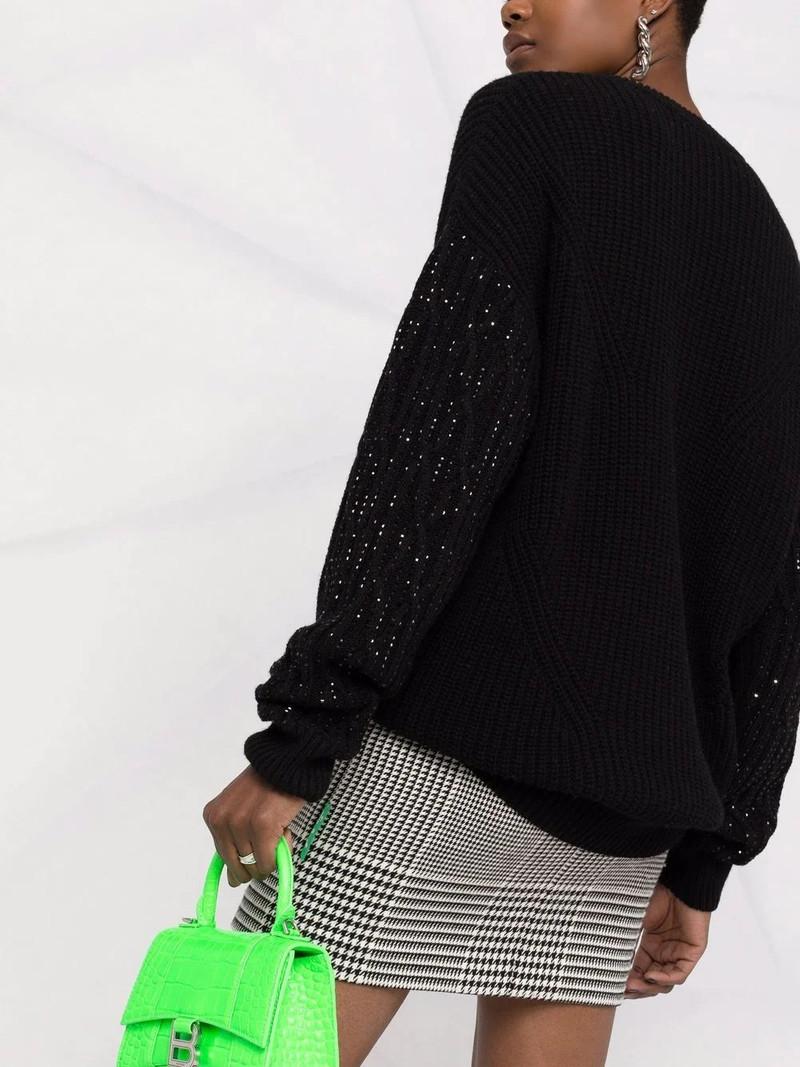 crystal-embellished knitted jumper 5