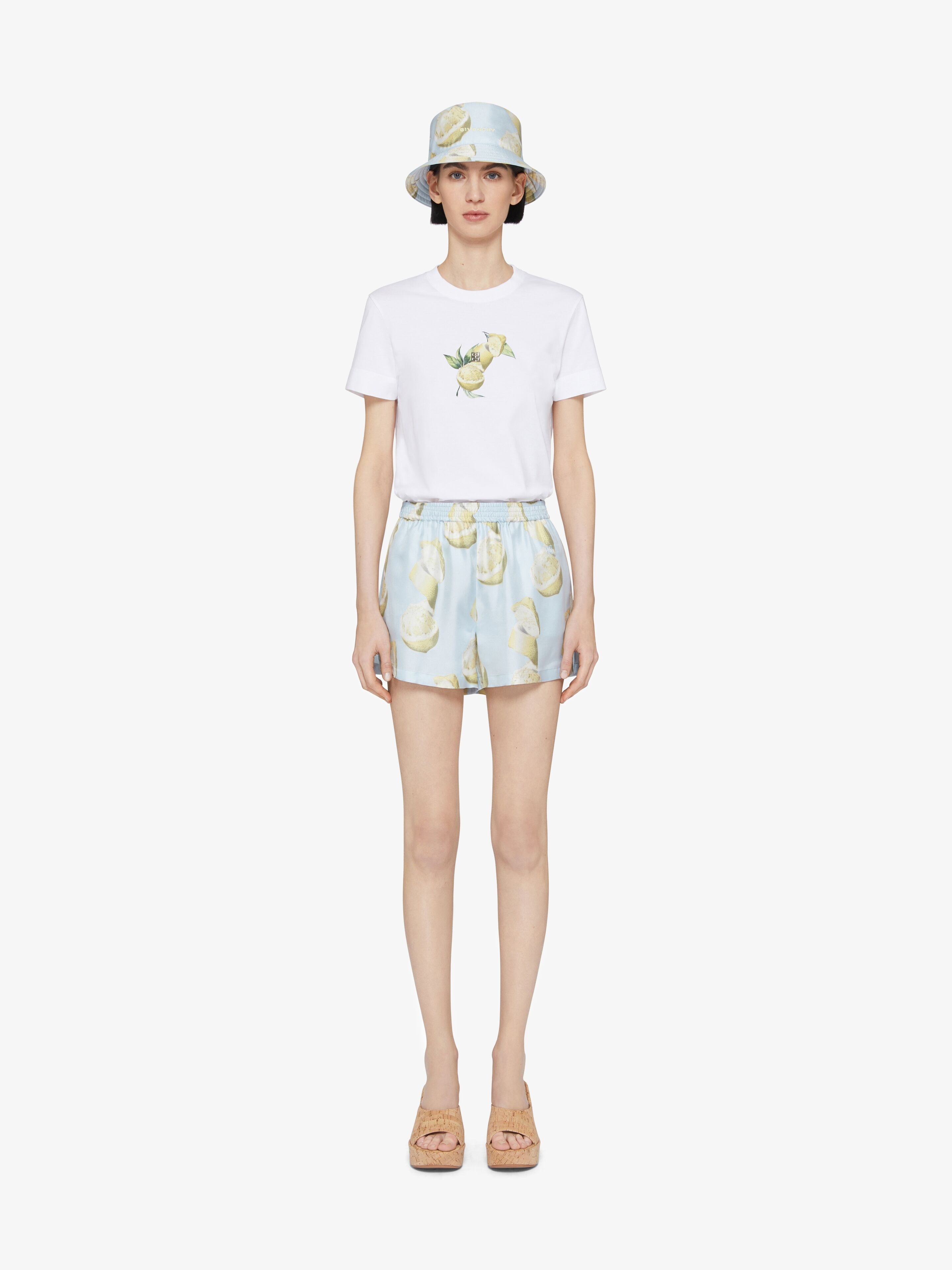 SLIM FIT T-SHIRT IN COTTON WITH 4G DETAIL AND PRINT - 2