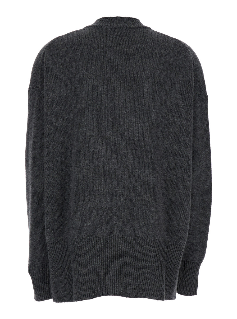 Jil Sander Women Grey Ribbed Pullover In Cashmere Woman - 2