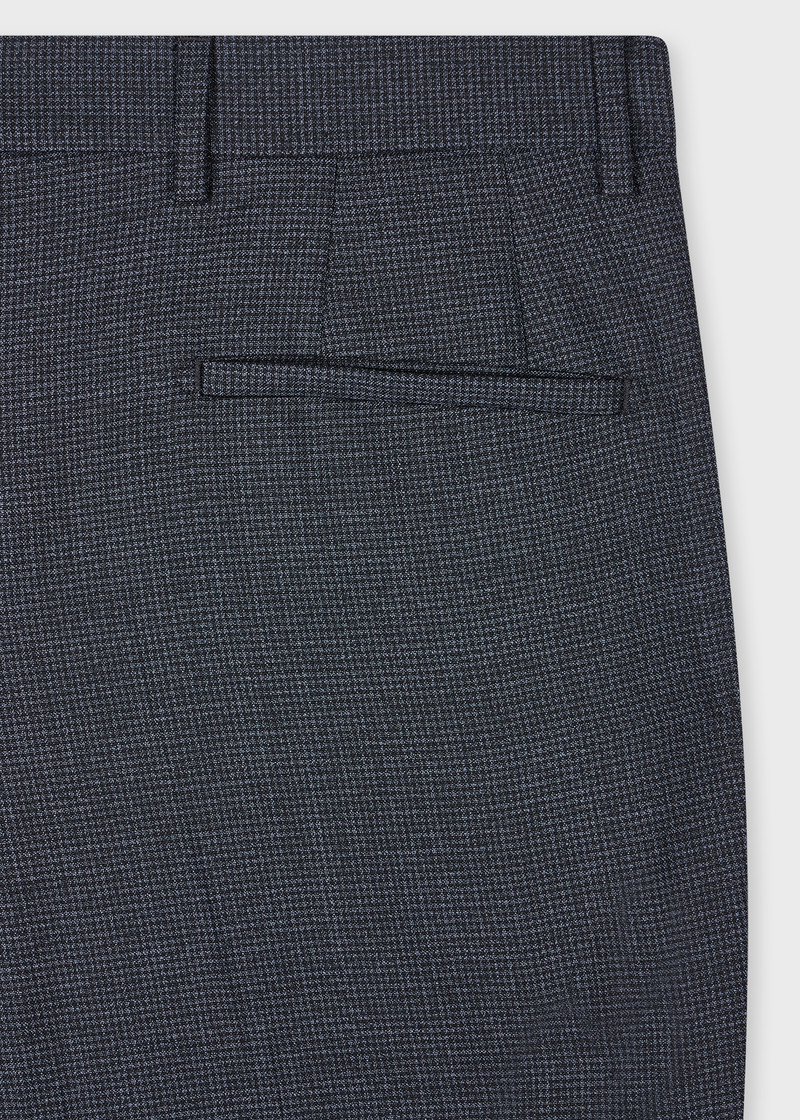 Paul Smith Mid-Fit Navy Check Wool-Blend Trousers outlook