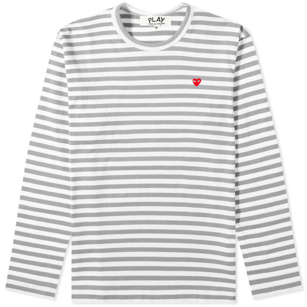 Comme des Garcons Play Women's Little Red Heart Stripe Tee Tee - 1