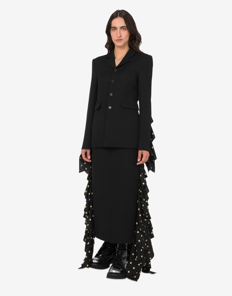 POLKA DOTS WOOL BLEND DIAGONAL JACKET 1