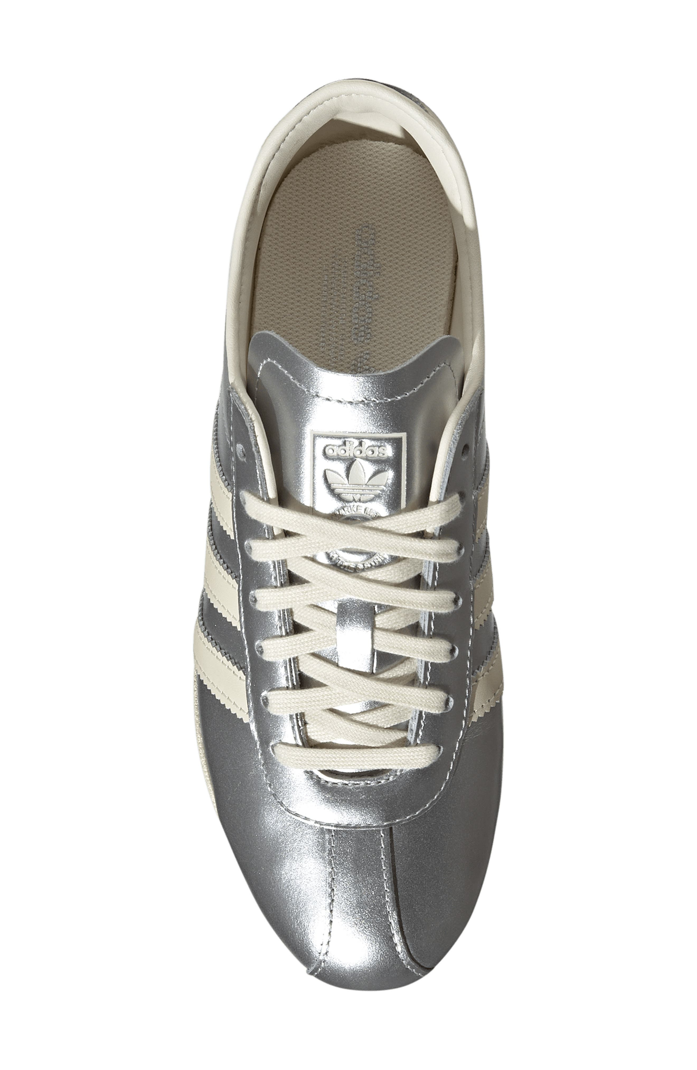 adidas Tokyo Low Top Suede Sneaker in Silver Met /Cream/Gold Met at Nordstrom - 4