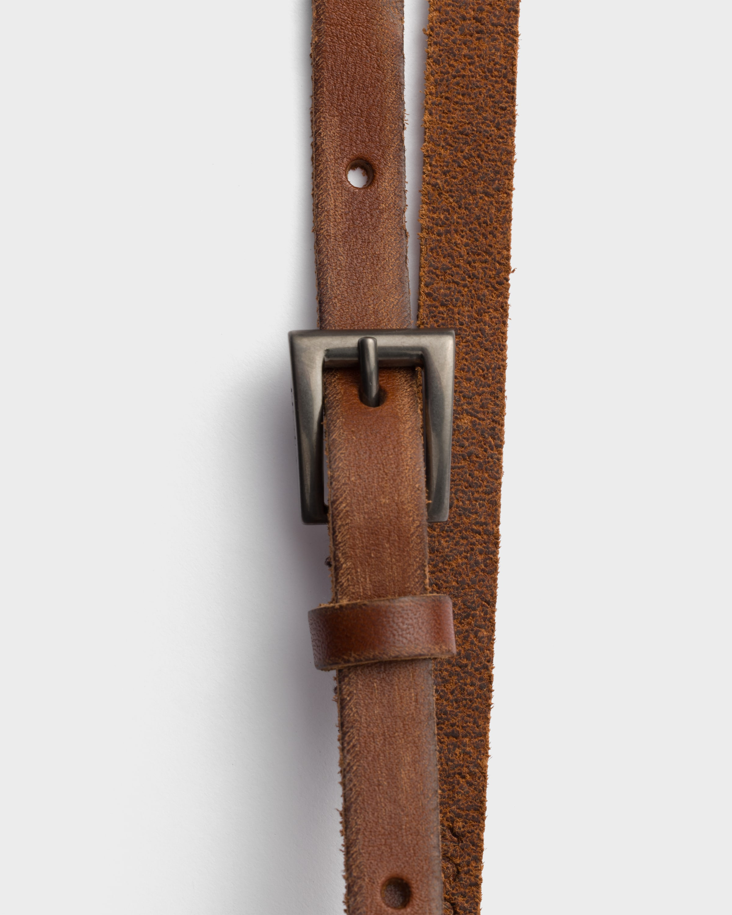 Narrow leather belt - 3