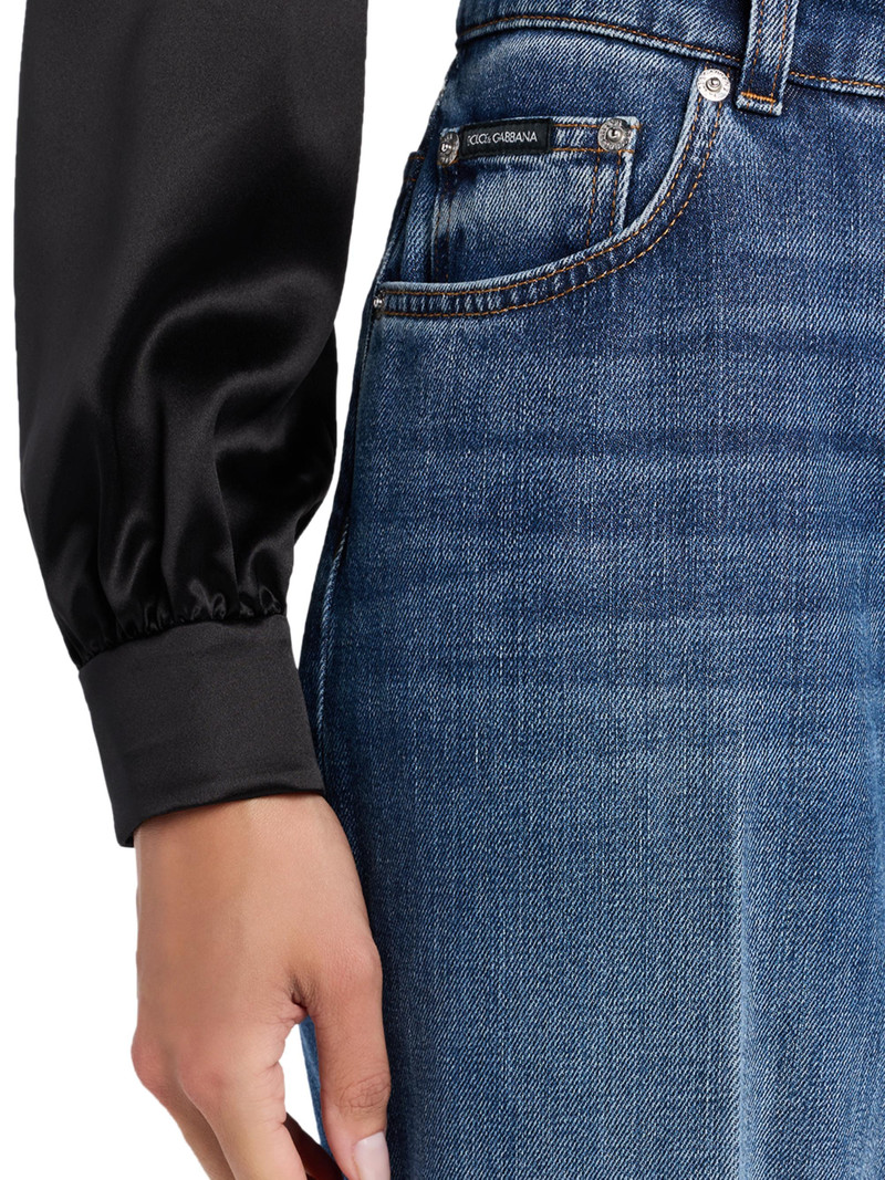 Women's Orta Mid-Rise Straight-Leg Jeans - Blue 5
