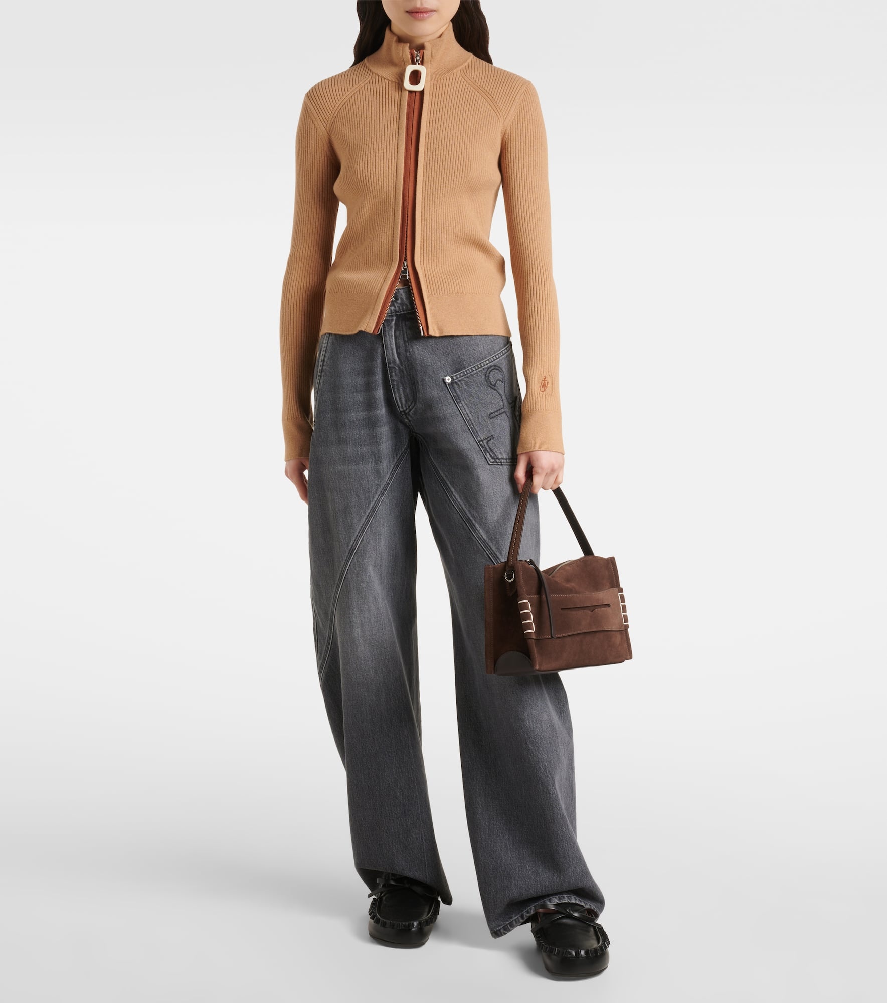 Loafer Small suede shoulder bag - 5