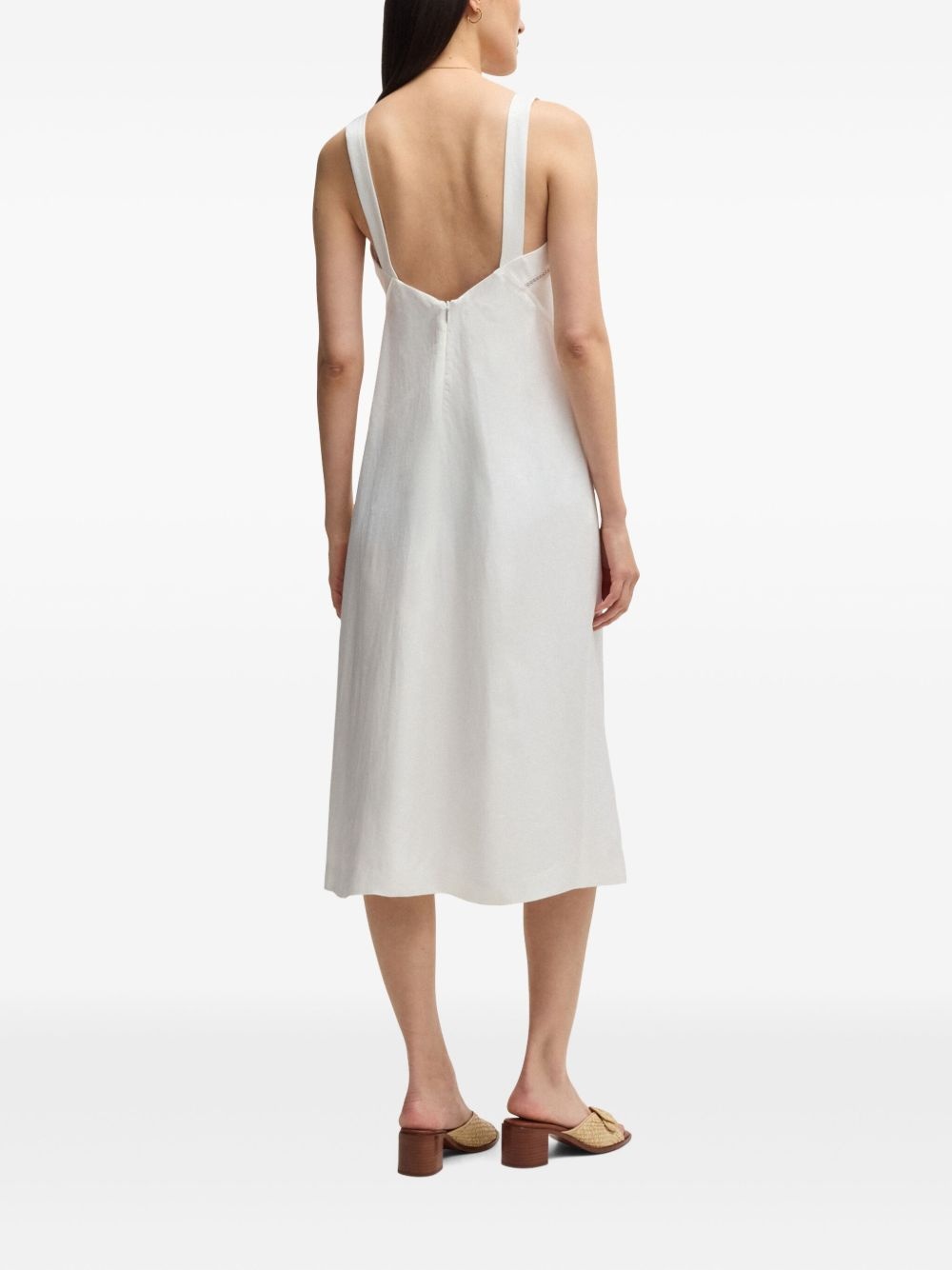 V-neck midi dress - 4