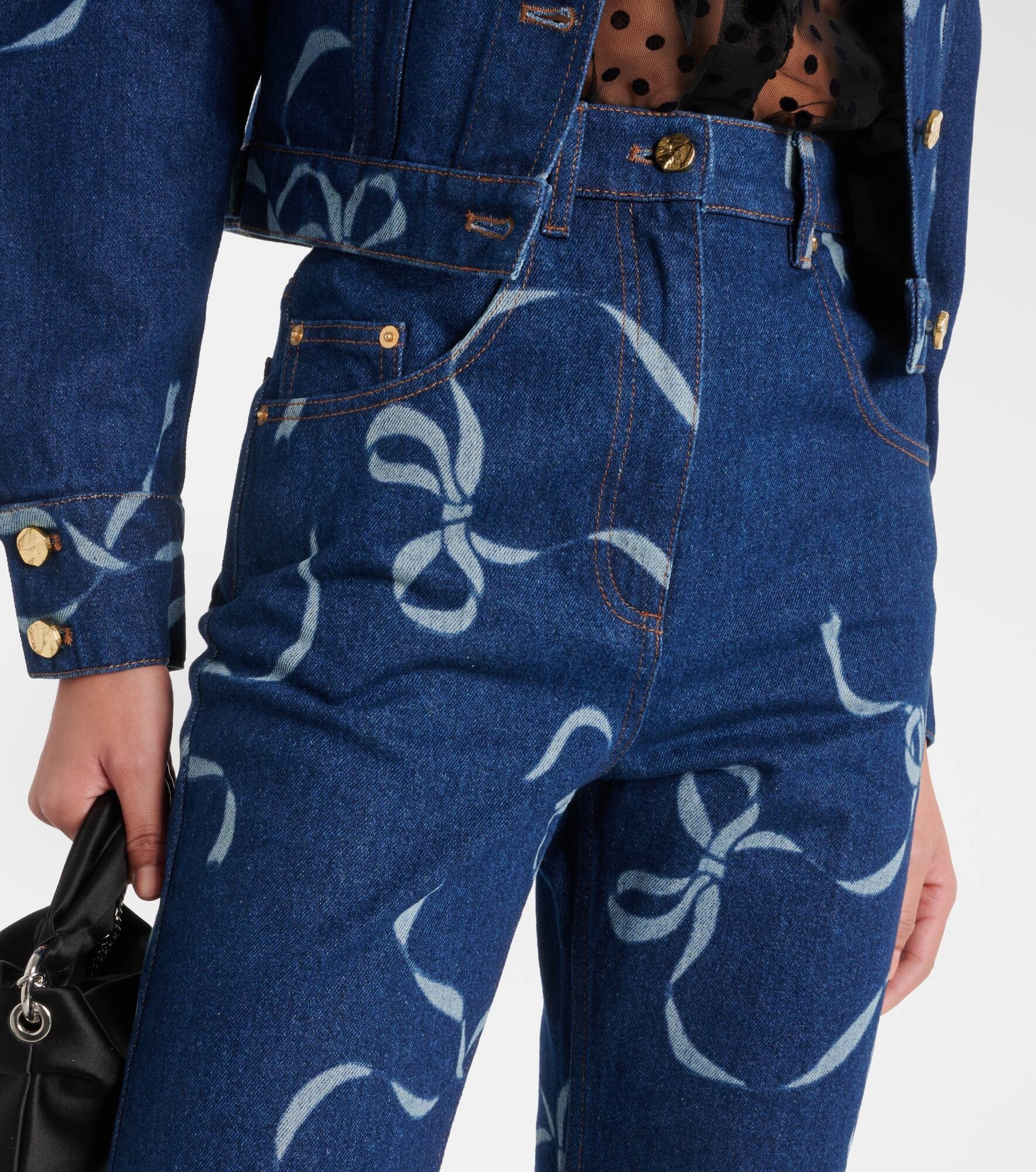 Printed flared jeans - 4