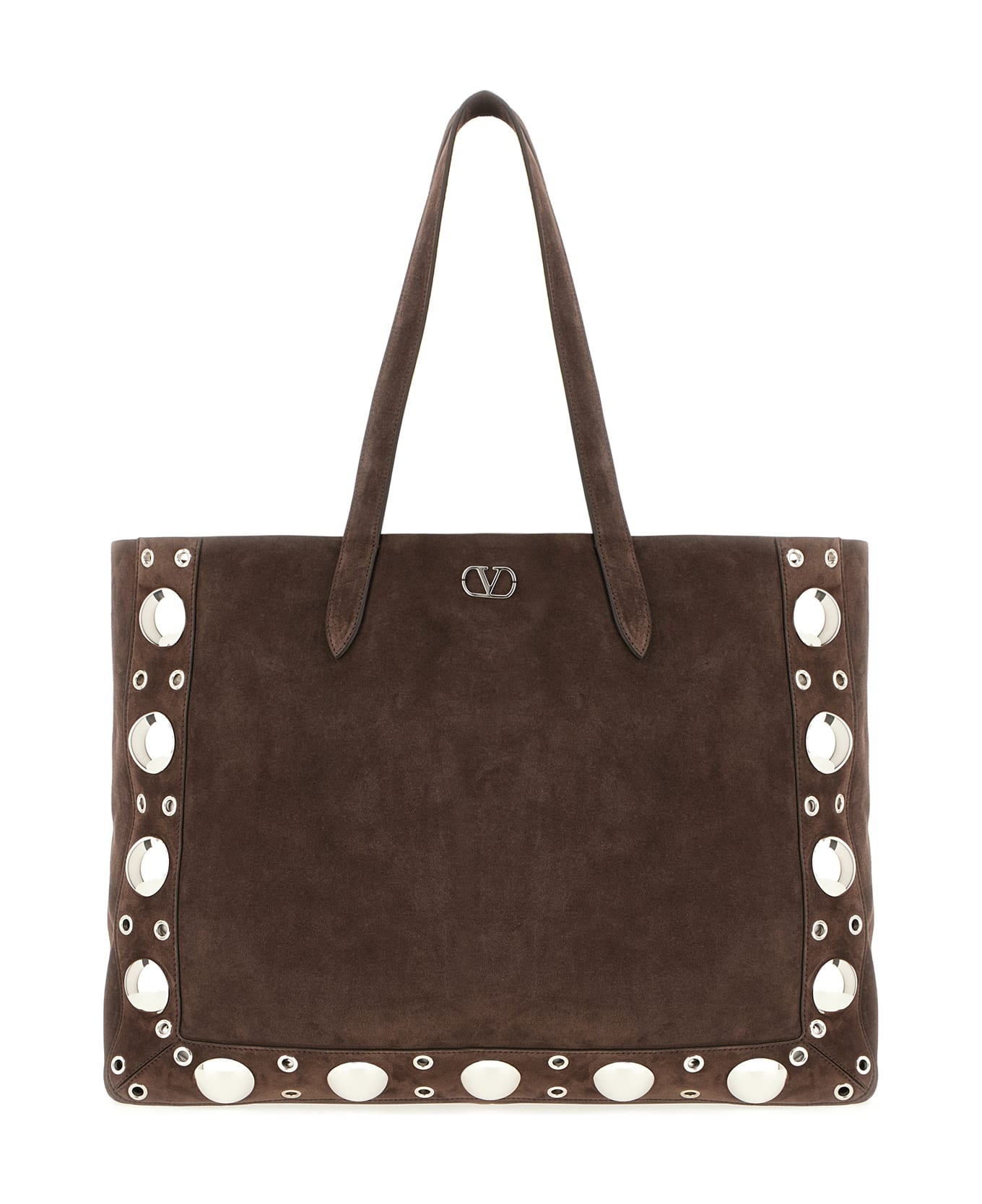 Brown Suede Shopping Bag - 1