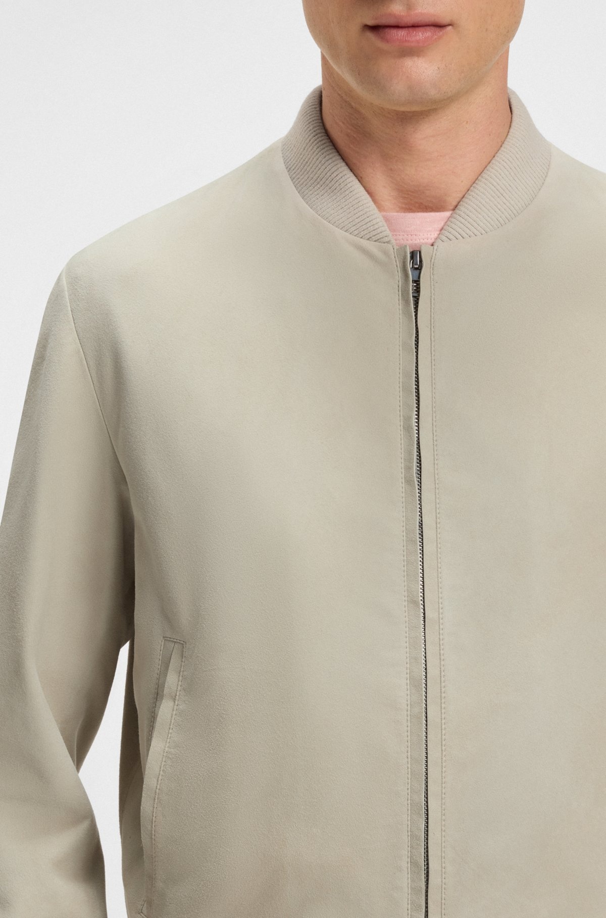 BECKHAM X BOSS BOMBER JACKET IN SUEDE - 5