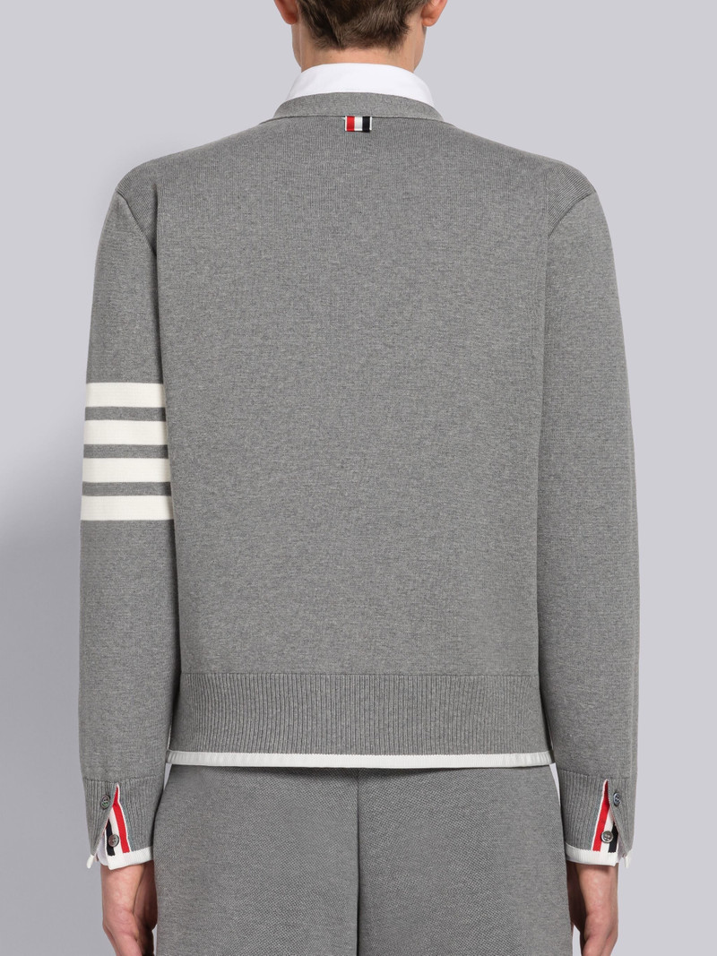 MILANO STITCH COTTON 4-BAR BOXY V-NECK CARDIGAN 3