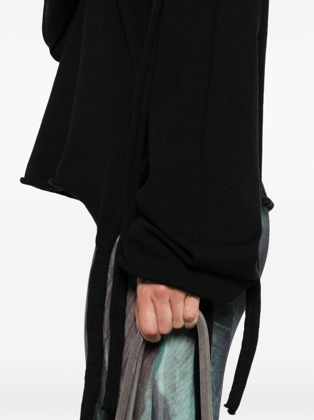 button-fastening asymmetric knitwear - 5