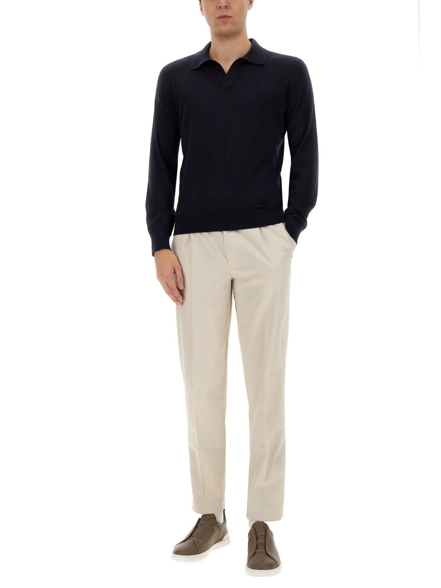 Zegna Men Cashmere And Silk Polo Shirt - 2