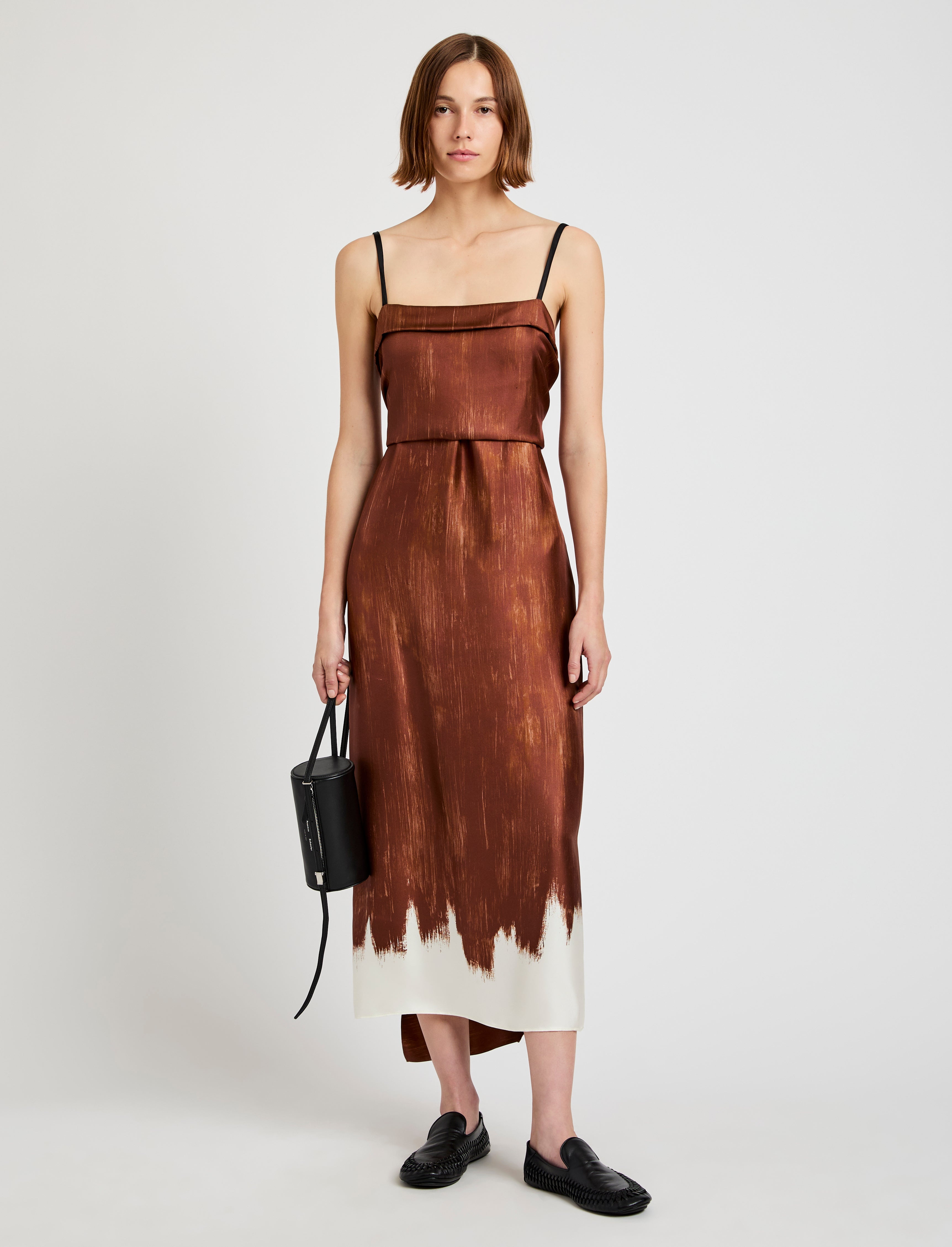 Wilma Dress in Double Printed Silk Twill - 6