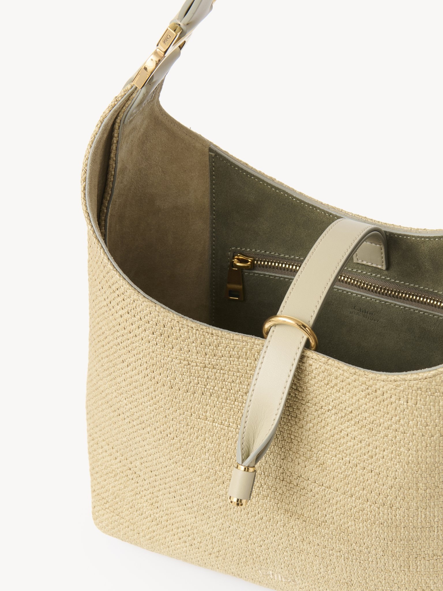 SMALL MARCIE HOBO BAG IN RAFFIA-EFFECT FIBERS - 4